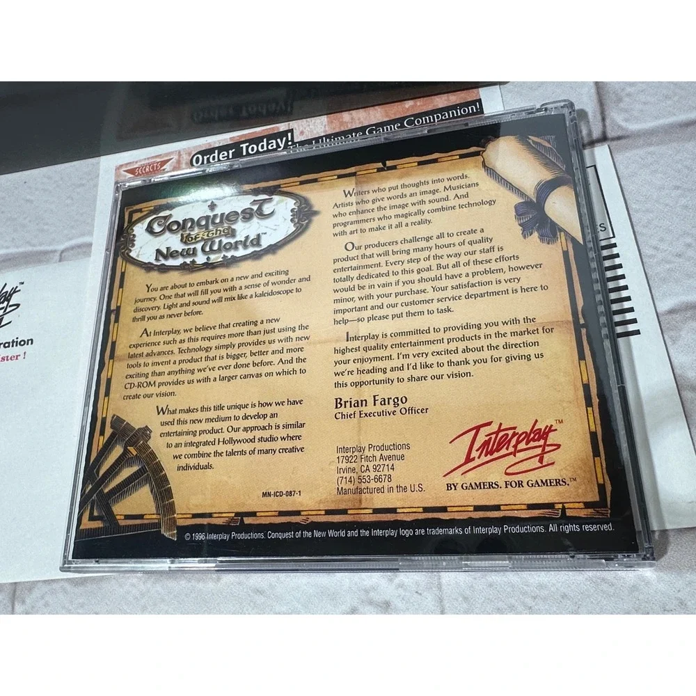Conquest of the New World PC CD ROM‎ Strategy Game Interplay 1996 Vintage
